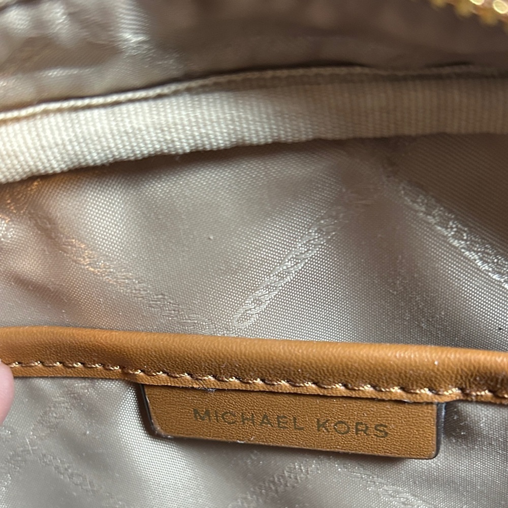 NWOT Michael Kors White and Brown Signature Crossbody Bag - Picture 10 of 14